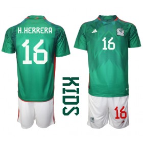 Baby Fußballbekleidung Mexiko Hector Herrera #16 Heimtrikot WM 2022 Kurzarm (+ kurze hosen)